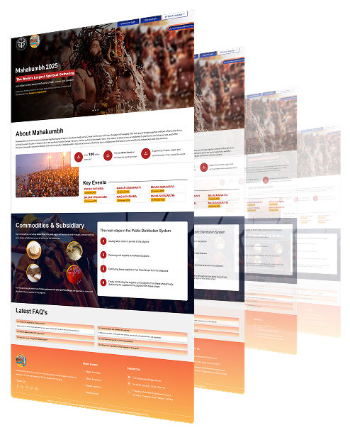 Infoneo's web-based PDS platform dashboard for Maha Kumbh 2025